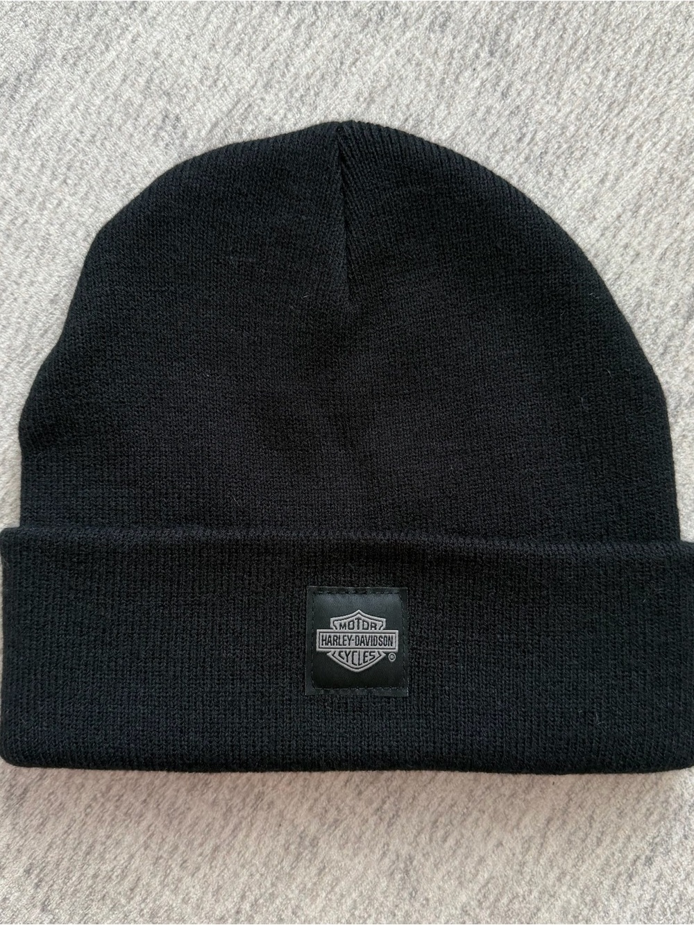 Harley-Davidson Motorcycles Adult Unisex Black Cuffed OSFM Biker Beanie
